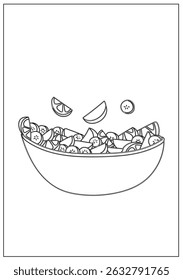 A black and white drawing ready to be painted