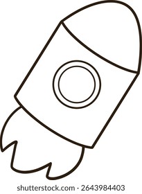 a black and white drawing of a rocket