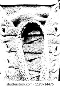 black and white drawing OF SNEAKERS