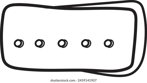 A black and white drawing of a speech bubble with dots in the middle. The speech bubble is drawn in a cartoon style and has a playful, lighthearted feel to it
