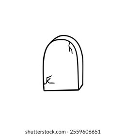 A black and white drawing of a tombstone
