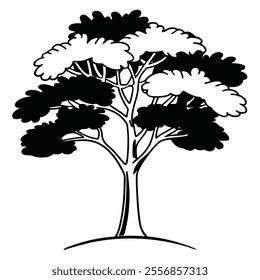 a black and white drawing of a tree with the word quot tree quot on it