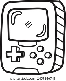 A black and white drawing of a video game controller