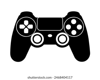 Eine Schwarzweißzeichnung eines Video-Gamecontrollers auf weißem Hintergrund