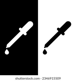 black and white dropper icon