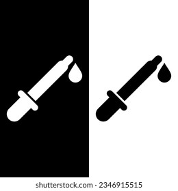 black and white dropper icon