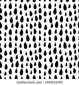 Cae en blanco y negro un patrón sin fisuras.Piezas abstractas vectoriales monocromáticas. Diseño moderno de mano para tarjeta, impreso en ropa. Ilustración de material Doodle perfecta para impresiones textiles, diseño infantil