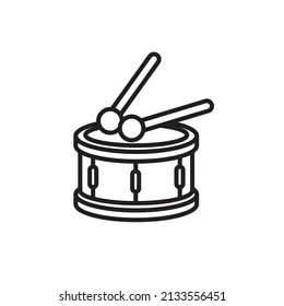 Black and white drum icon