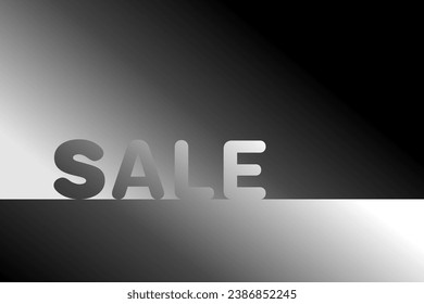 Fondo de tono de dúo blanco y negro con texto de ventas para promoción de ventas.