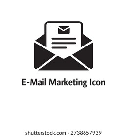 Black and white e mail marketing with envelope and letter email e-mail