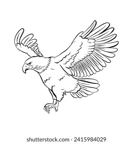 black and white eagle icon
