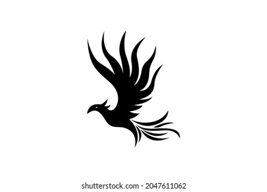 black and white eagle icon illustration image
