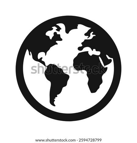 black and white earth icons vector art