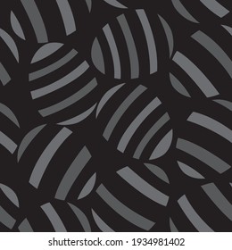 Black and White Easter Egg Seamless Pattern for computer graphics, fashion textiles, etc.