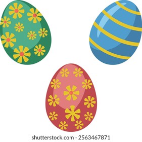 black and white easter eggs with different textures on a white background