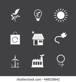 Black and White Eco icons set