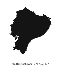 Blanco y Negro Ecuador Mapa Simple