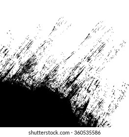 black and white edge texture, isolated on white background, vector illustration design element