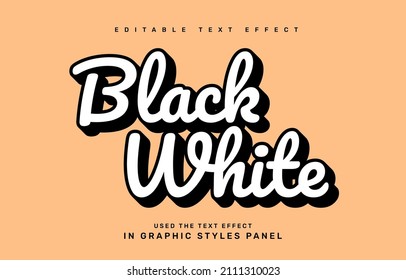 Black And White Editable Text Effect