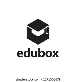 black white education logo concept