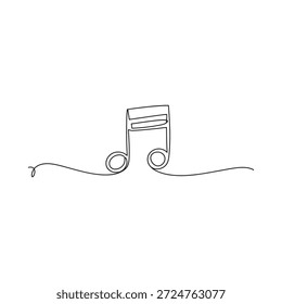 Ilustração de símbolo musical de oitava nota em preto e branco