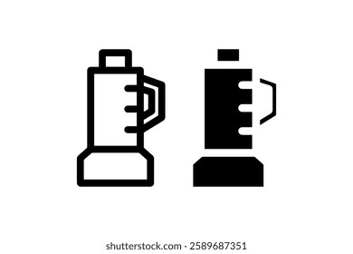 Black and white electric kettle icons Vector