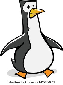 Black and white elegant penguin