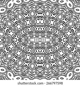 Black and white elegant seamless ornament Arabian, EPS8 - vector graphics.