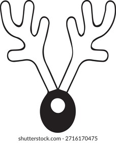 Elemento blanco y negro de la Navidad