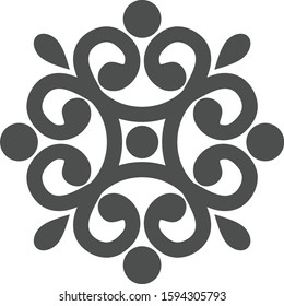 black and white element from mandala