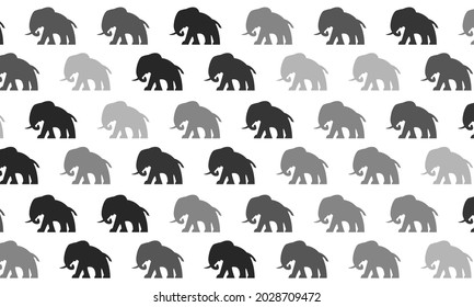 Fondo del patrón sin soldadura del elefante negro y blanco