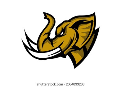 black and white elephant vector illustration image