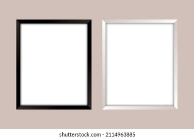 Marco fotográfico blanco y negro vacío