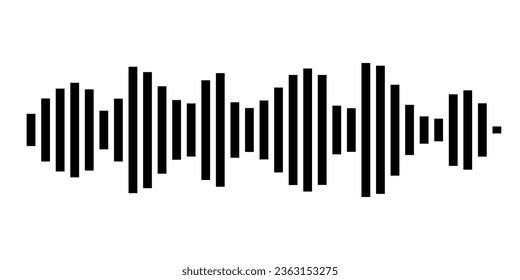ilustración vectorial de ecualizador en blanco y negro