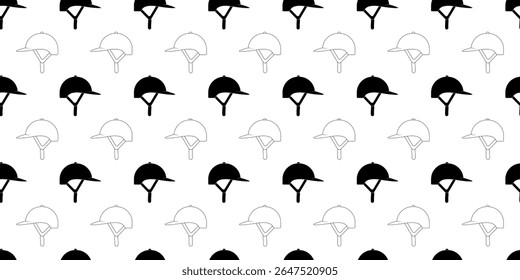 preto branco capacete equestre padrão sem costura