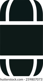 Black and white eraser icon vector. Simple and clean illustration for design, correction and UI, UX projects.