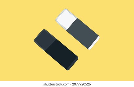 black and white eraser isolated vector