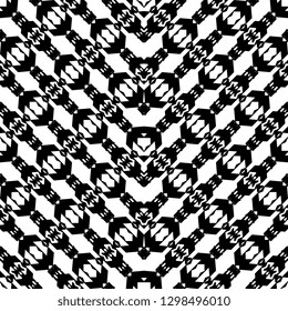 Black and white ethnic geometric seamless pattern vector illustration for fashion textile print