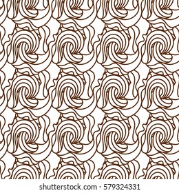 Black and white ethnic lines seamless pattern.  Vector seamless black and white geometric pattern