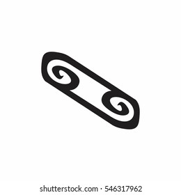black in white ethnic logo vector design