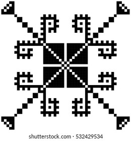 Black and white  ethnic ornament for textile, wallpaper, cards or wrapping paper and etc.