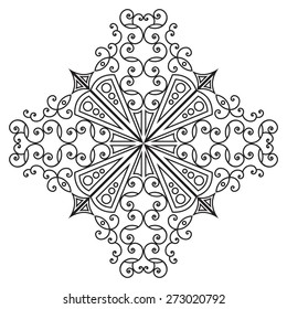 Black and white ethnic pattern. Element for design