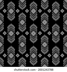 Black and white Ethnic pattern. Geometry pattern. Abstract geometric art print. Ethnic hipster vector background.