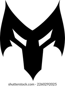 black and white of evil shape