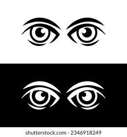 black and white eye icon