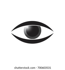 black & white eye icon-vector drawing