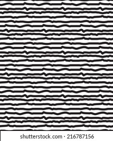 Black and white fabric line seamless pattern, abstract background, vector, illustration.