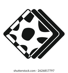 Black and white fabric swatches lying on top of each other, textile industry