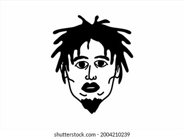 Black White Face Men Expression Illustration Stock Vector (Royalty Free ...