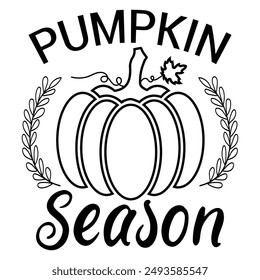 Black and White Fall Autumn Season quotes icon Sublimations design